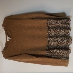 Brown Sweater, flowy bottom (S)